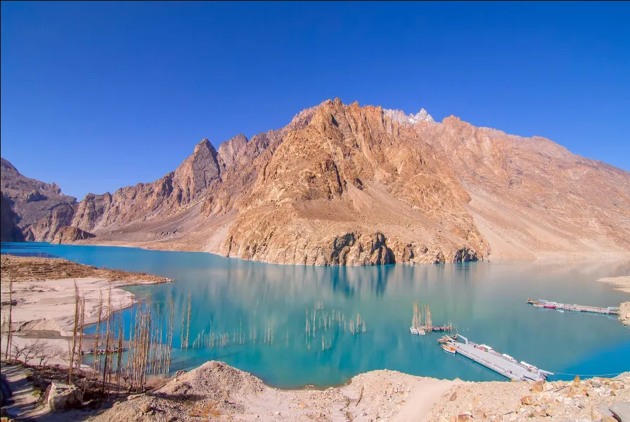 Attabad Lake during autumn season